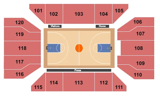 Basketball Seating Map