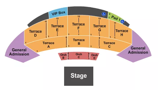 seating chart for McGrath Amphitheatre - Little River Band - eventticketscenter.com