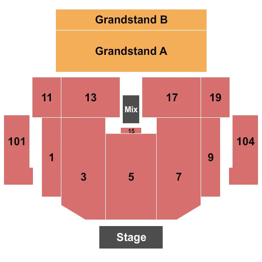 seating chart for McHenry County Fairgrounds - End Stage - eventticketscenter.com