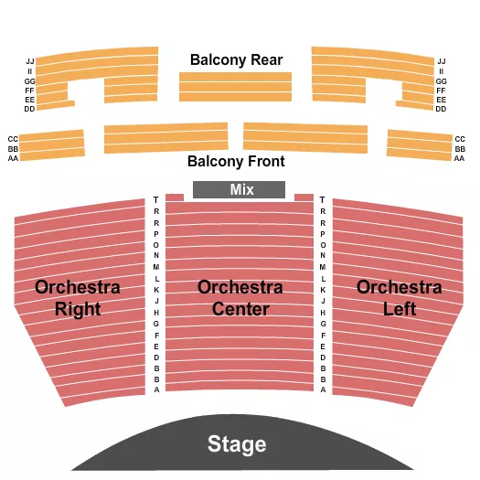 seating chart for McIntyre Performing Arts Centre - Endstage - eventticketscenter.com
