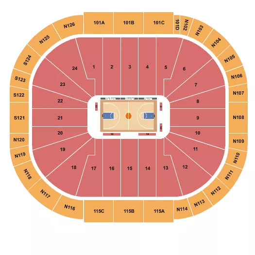 seating chart for McKale Center - Basketball 2 - eventticketscenter.com