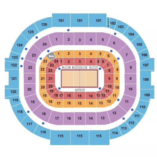 seating chart for McKale Center - Volleyball - eventticketscenter.com