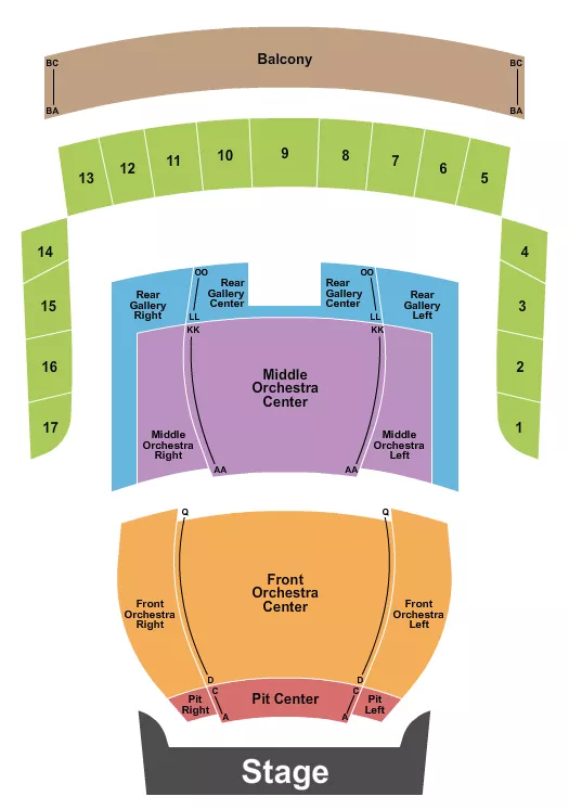 seating chart for McKnight Center for the Performing Arts - Performance Hall - End Stage - eventticketscenter.com