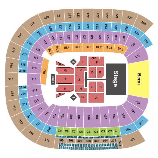 seating chart for McLane Stadium  - Post Malone - eventticketscenter.com