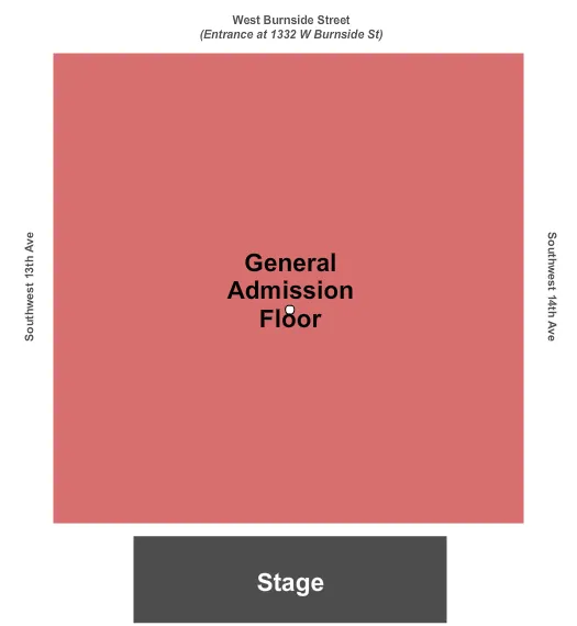 seating chart for McMenamins Crystal Ballroom - General Admission - eventticketscenter.com