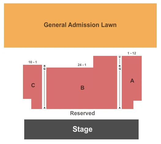 seating chart for McMenamins Historic Edgefield Amphitheater - End Stage - eventticketscenter.com