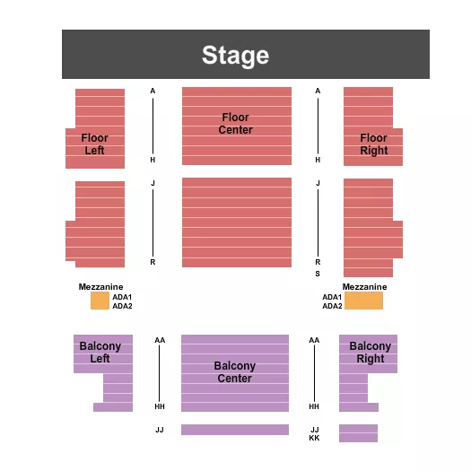 seating chart for McMinnville Park Theater - Endstage 2 - eventticketscenter.com