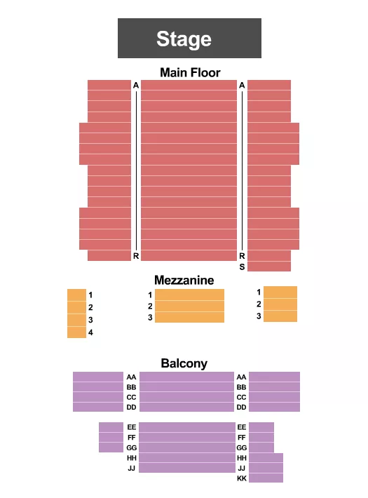 seating chart for McMinnville Park Theater - End Stage - eventticketscenter.com