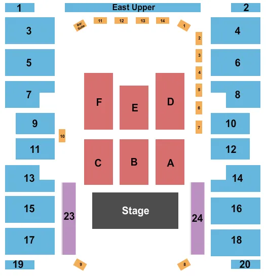seating chart for McMorran Arena at McMorran Place - Endstage 2 - eventticketscenter.com