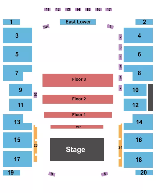 seating chart for McMorran Arena at McMorran Place - Travis Tritt - eventticketscenter.com