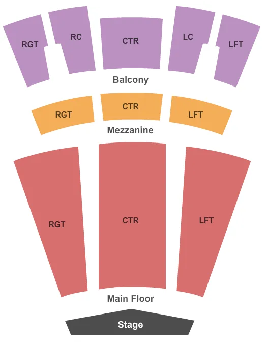 seating chart for McMorran Theater at McMorran Place - Endstage - eventticketscenter.com
