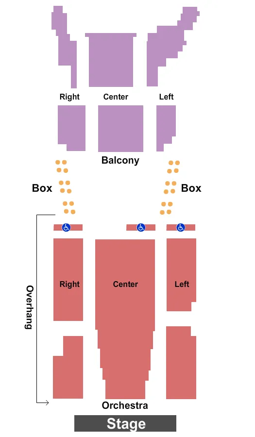 seating chart for McPherson Playhouse - End Stage - eventticketscenter.com