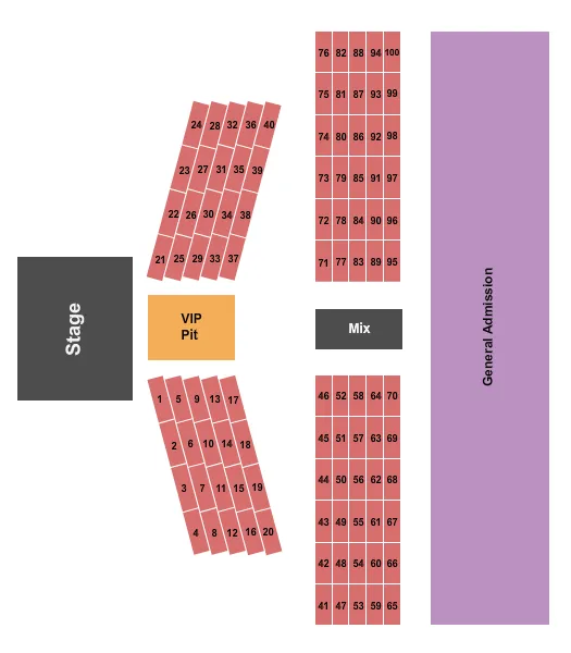 seating chart for McAllen Convention Center - Junior H - eventticketscenter.com