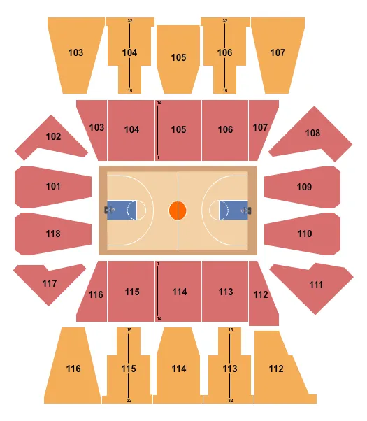 Basketball 2019-20 Seating Map