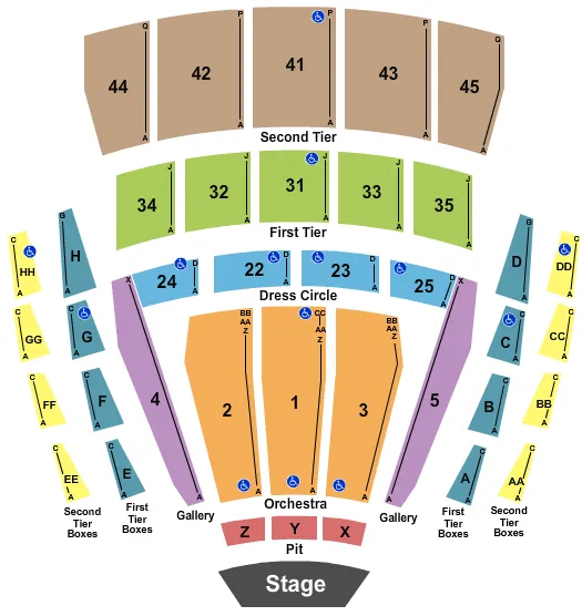 seating chart for McCaw Hall - Concert - eventticketscenter.com
