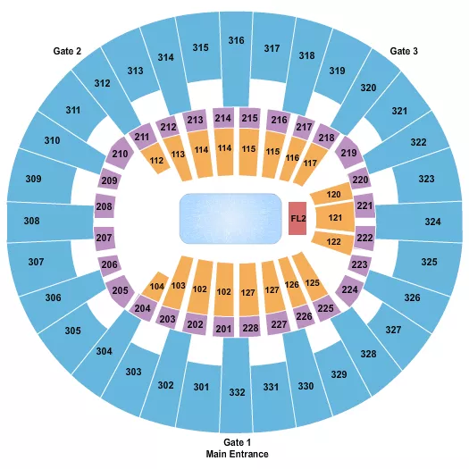 seating chart for McKenzie Arena - Disney On Ice - eventticketscenter.com