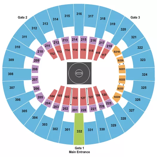 seating chart for McKenzie Arena - Wrestling - College - eventticketscenter.com