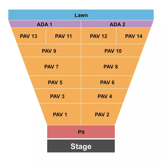seating chart for Meadow Brook Amphitheatre - GA Pit & Pav 1-14 - eventticketscenter.com