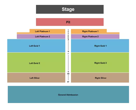 seating chart for Meadow Event Park - Endstage 2 - eventticketscenter.com