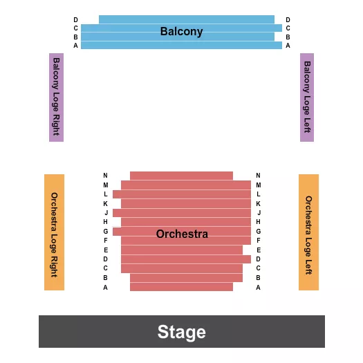 seating chart for Meadow Hall at Groton Hill Music Center - End Stage - eventticketscenter.com