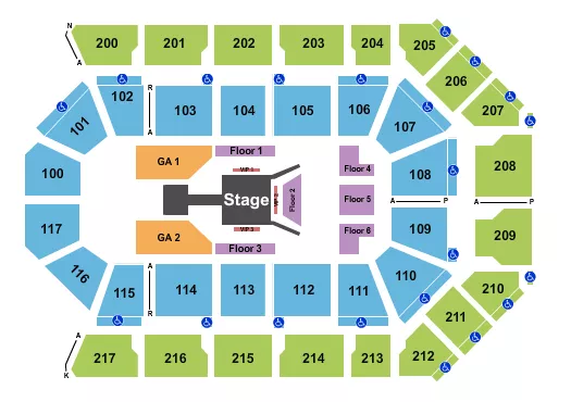 seating chart for Mechanics Bank Arena - Fuerza Regida - eventticketscenter.com