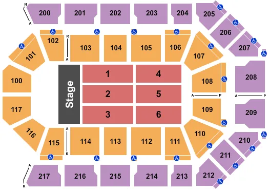 seating chart for Mechanics Bank Arena - Pedro Fernandez - eventticketscenter.com