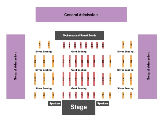 seating chart for Medina Entertainment Center - GA/Silver/Gold 2 - eventticketscenter.com