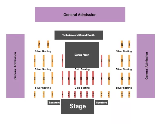 seating chart for Medina Entertainment Center - GA/Silver/Gold 3 - eventticketscenter.com