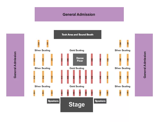 seating chart for Medina Entertainment Center - GA/Silver/Gold 4 - eventticketscenter.com