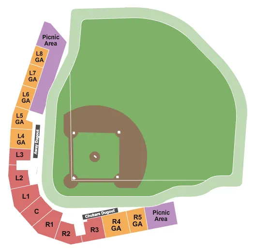 seating chart for Melaleuca Field - Baseball 2019 - eventticketscenter.com