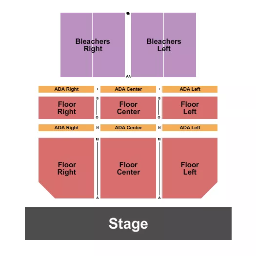 seating chart for Melbourne Auditorium - End Stage 2 - eventticketscenter.com