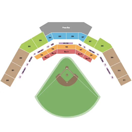 seating chart for Melching Field - Baseball - eventticketscenter.com