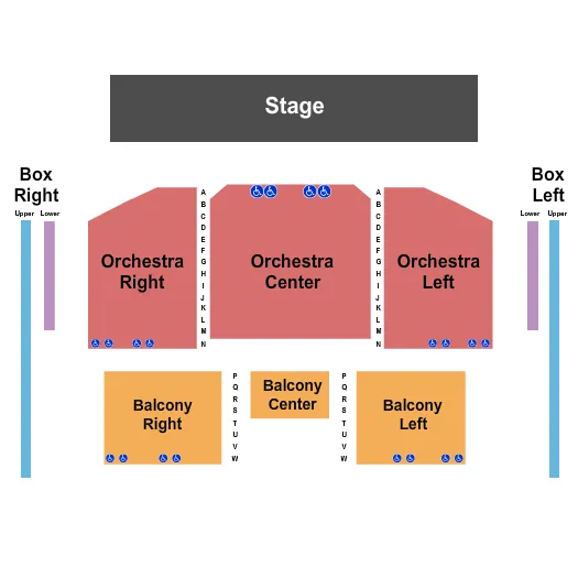 seating chart for Memorial City Hall Performance Center - End Stage - eventticketscenter.com