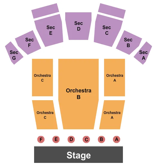 seating chart for Pueblo Memorial Hall - End Stage VIP Tables - eventticketscenter.com