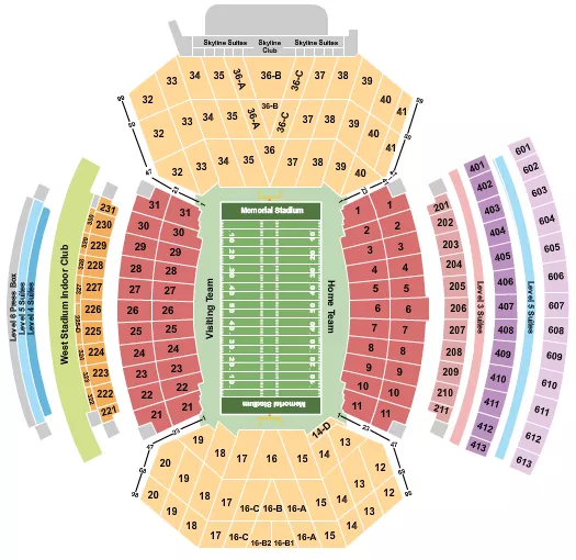 Green Bay Packers Interactive Seating Chart with Seat Views