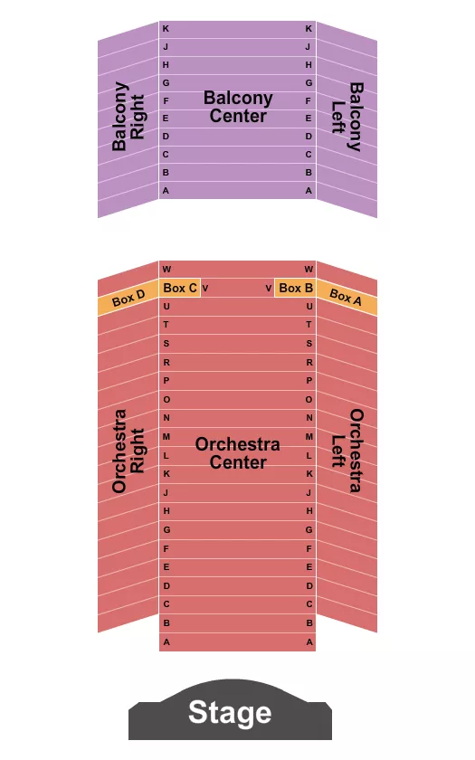 seating chart for Mendelssohn Theatre - Endstage - eventticketscenter.com