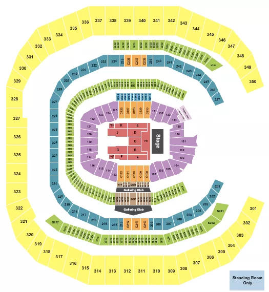 seating chart for Mercedes-Benz Stadium - Chris Stapleton - eventticketscenter.com