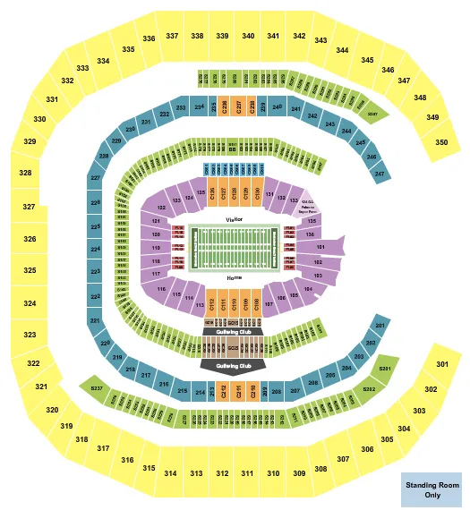 seating chart for Mercedes-Benz Stadium - Football 2 - eventticketscenter.com