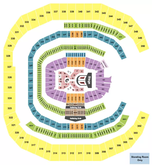 seating chart for Mercedes-Benz Stadium - Karol G - eventticketscenter.com