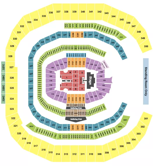 seating chart for Mercedes-Benz Stadium - Kenny Chesney - eventticketscenter.com
