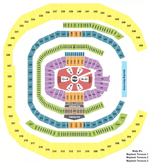 seating chart for Mercedes-Benz Stadium - Metallica - eventticketscenter.com