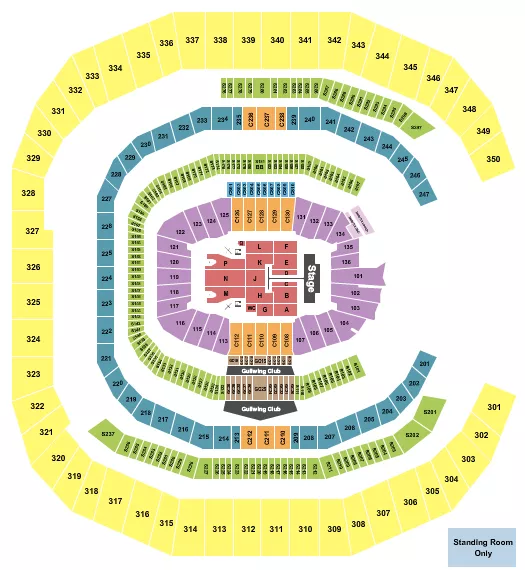 seating chart for Mercedes-Benz Stadium - Post Malone - eventticketscenter.com