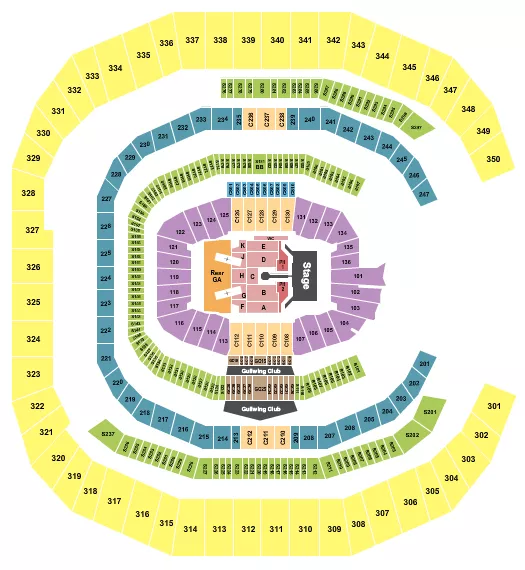 seating chart for Mercedes-Benz Stadium - Rolling Stones 2 - eventticketscenter.com