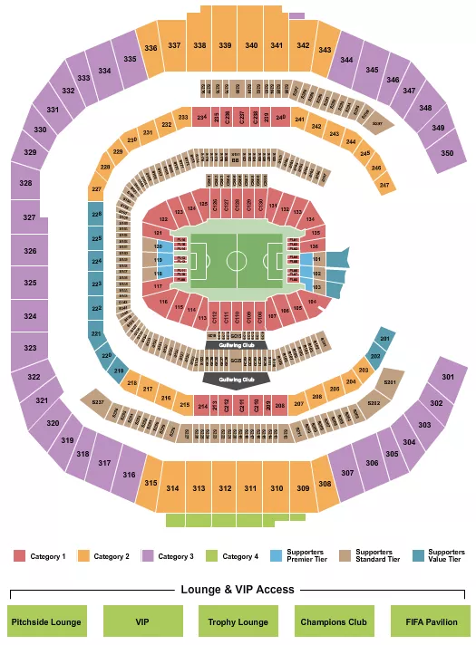 seating chart for Mercedes-Benz Stadium - Soccer WC Category 2 - eventticketscenter.com