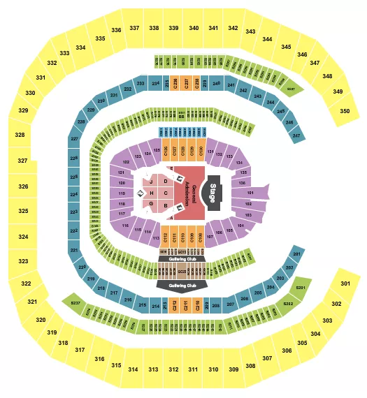 seating chart for Mercedes-Benz Stadium - Zach Bryan - eventticketscenter.com