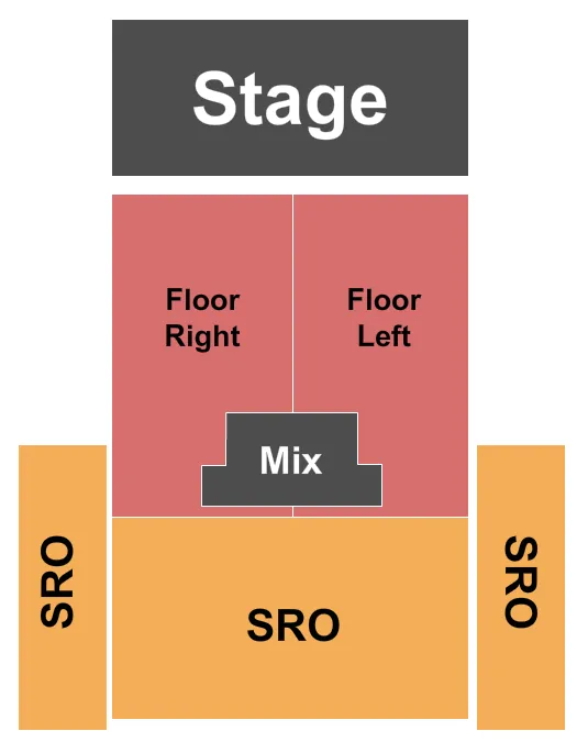 seating chart for Mercury Ballroom - Jim Breuer - eventticketscenter.com