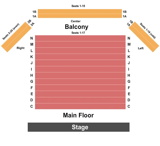 seating chart for Mercury Theater - IL - End Stage - eventticketscenter.com