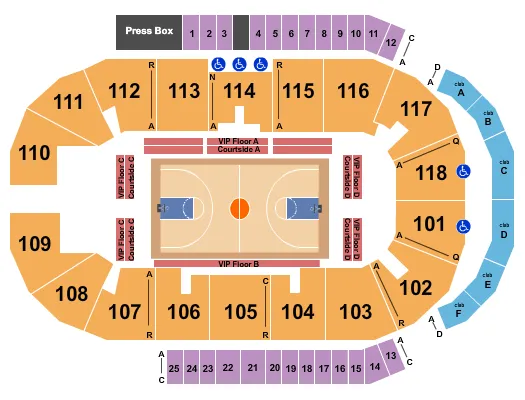 seating chart for Meridian Centre - Harlem Globetrotters - eventticketscenter.com