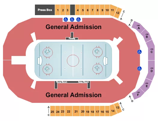 seating chart for Meridian Centre - Hockey GA - eventticketscenter.com