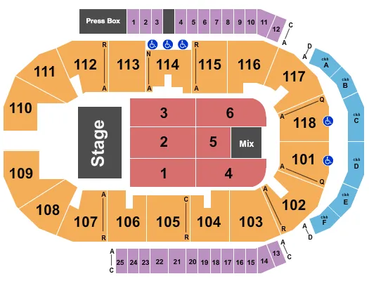 seating chart for Meridian Centre - John Mellencamp - eventticketscenter.com